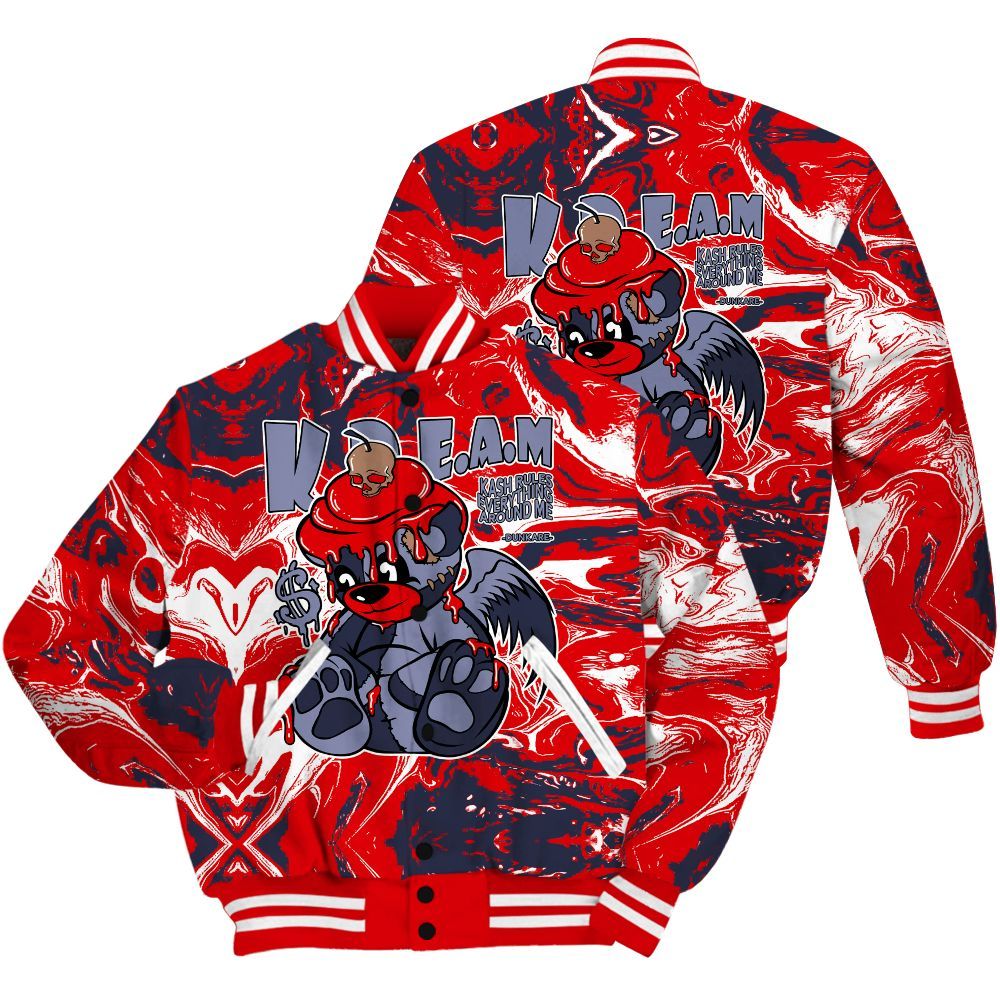Varsity Jacket To Match Low OG Howard Bison 1s Shirt - Loot Bear Liquid All Over Print