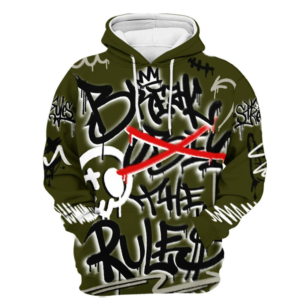 Hoodie To Match Dunk Low Pale Ivory Cargo Khaki - Break Rules Streetwear All Over Print