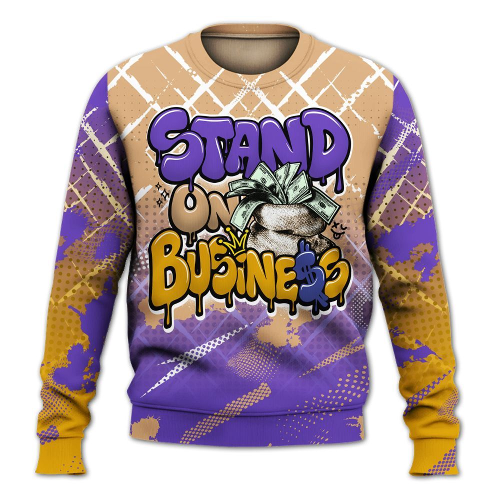 Sweatshirt To Match SE Afrobeats 7s - Halftone Stand Business Dripping All Over Print