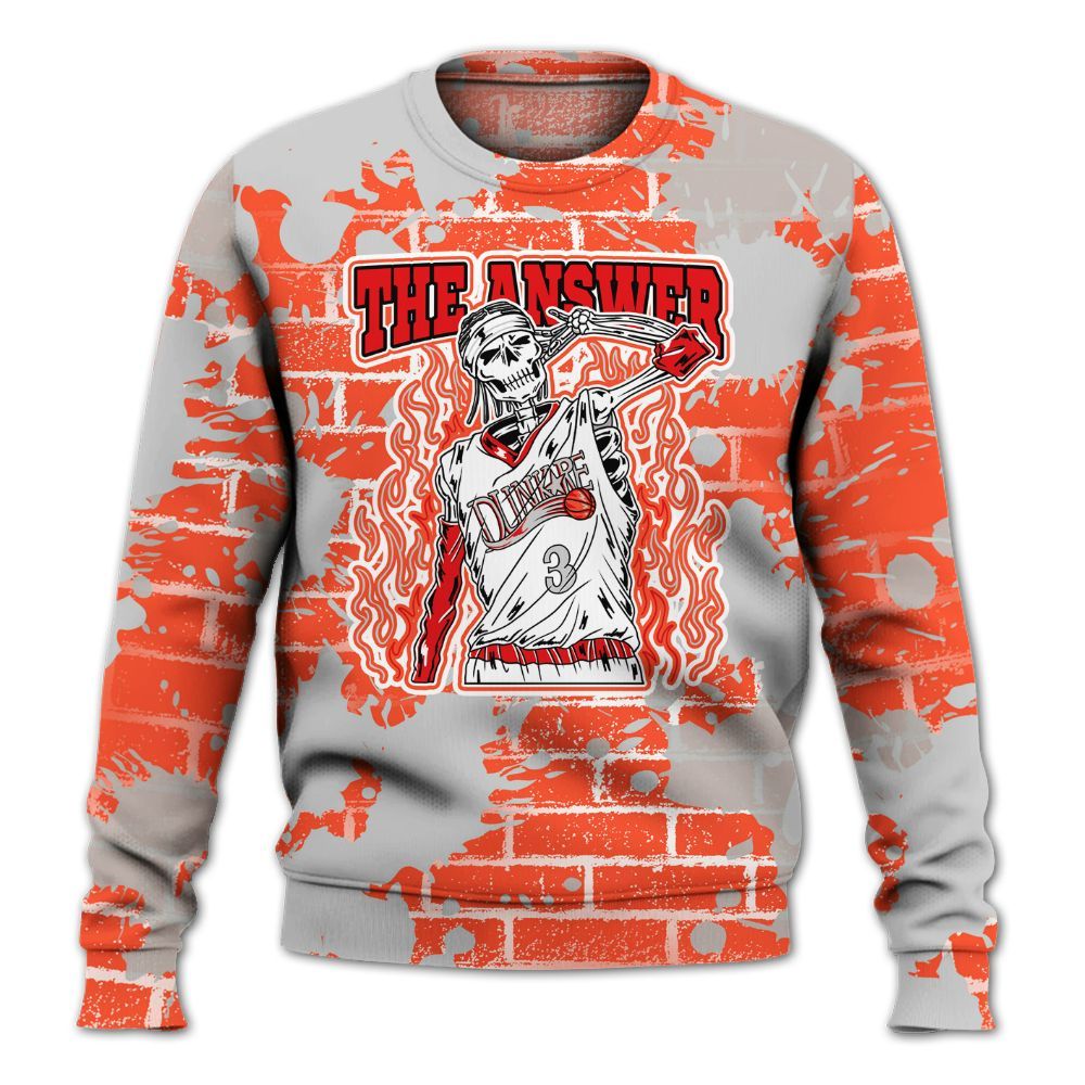 Sweatshirt To Match Air Max 1 86 Cosmic Clay - Allen Answer Skeleton Brick All Over Print