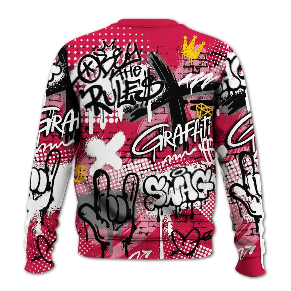 Sweatshirt To Match Black Toe 14s - True It Real Graffiti Streetwear All Over Print
