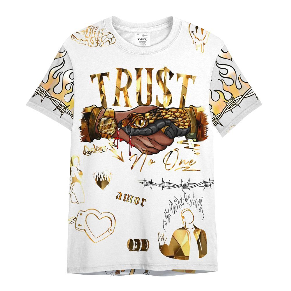Shirt To Match NET Gold 4s - Snake Trust No One All Over Print