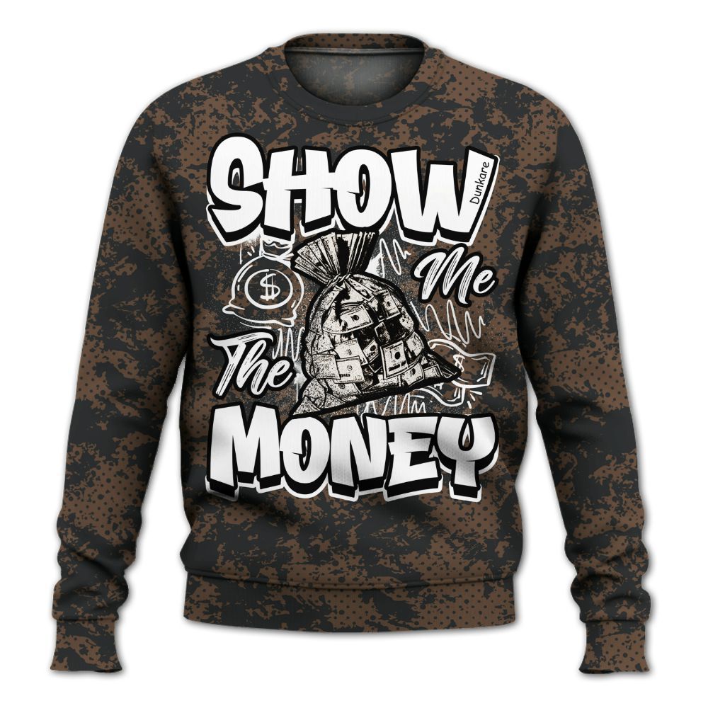 Sweatshirt To Match Palomino 1s - Show Me The Money Retro All Over Print