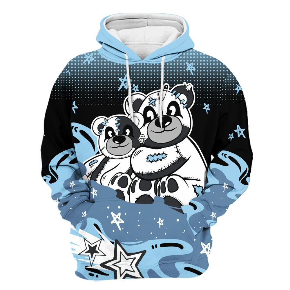 Hoodie To Match Legend Blue 11s - Sincere Fondness Bear Stars All Over Print