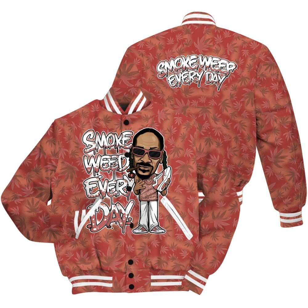 Varsity Jacket To Match Dune Red 13s Shirt - Smoking Every Day Graphic Weeding Art All Over Print