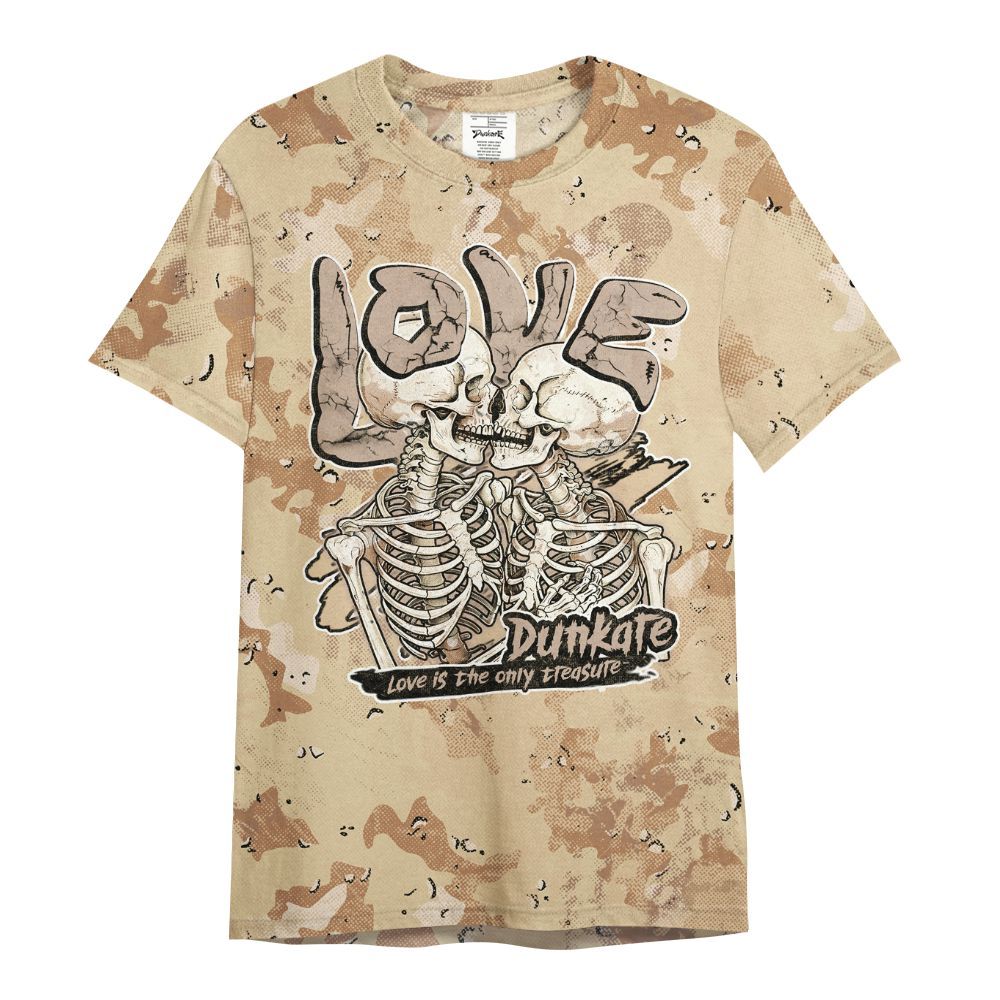 Shirt To Match Desert Camo 3s - Skull Love All Over Print
