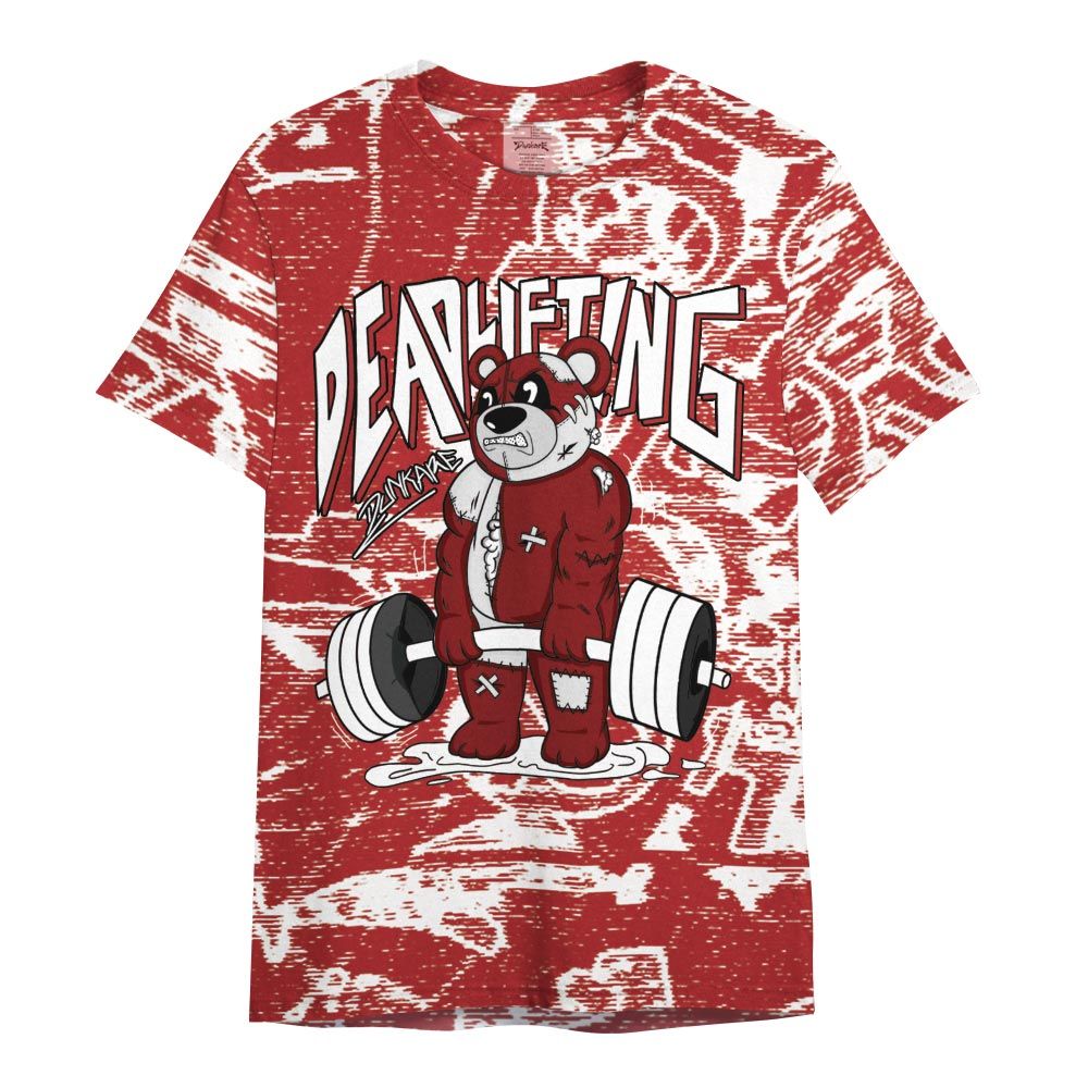 Shirt To Match Red Taxi 12s - Deadlifting Bear Avant-garde Shirt Unisex