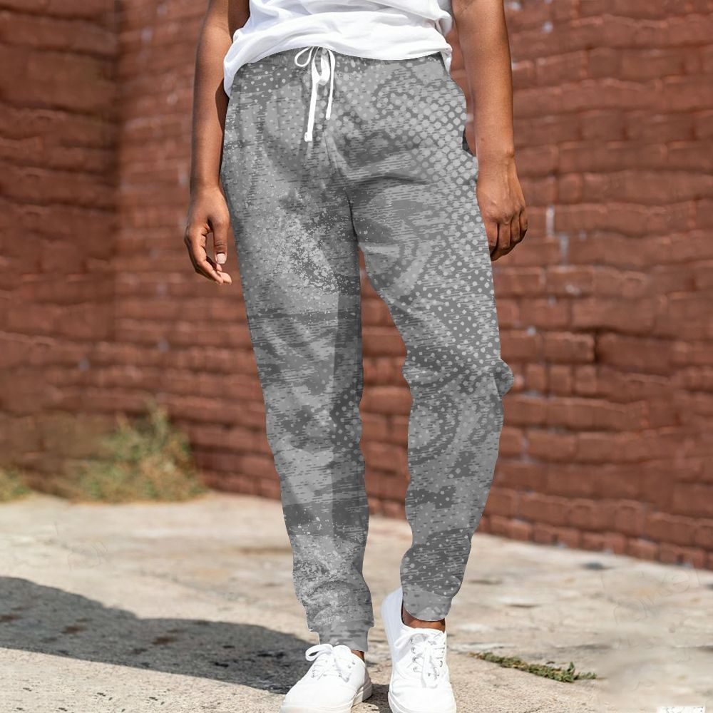 Sweatpant To Match Black Wolf Grey 12s - Avant Garde Graphic All Over Print