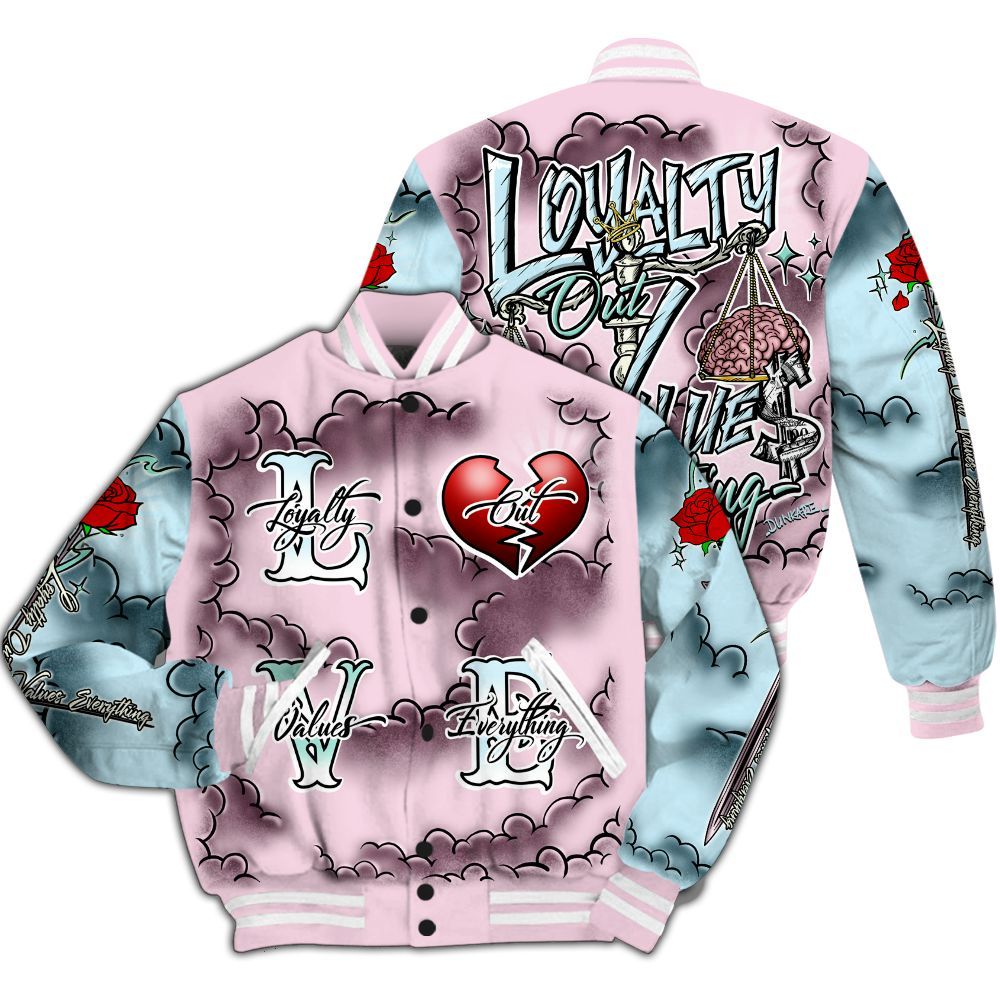 Varsity Jacket To Match Retro Easter 5s - Loyalty Wins Everything All Over Print