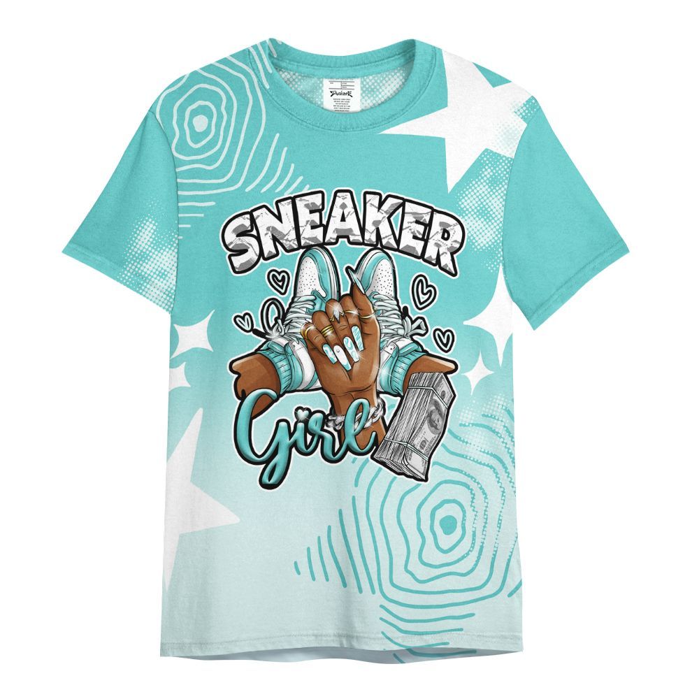 Shirt To Match KD 4 Easter Mint Candy - Sneakerz Girlz Unique Starz All Over Print