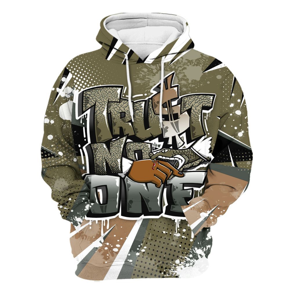Hoodie To Match Retro Family Affair 3s - Trust No One Dripping All Over Print