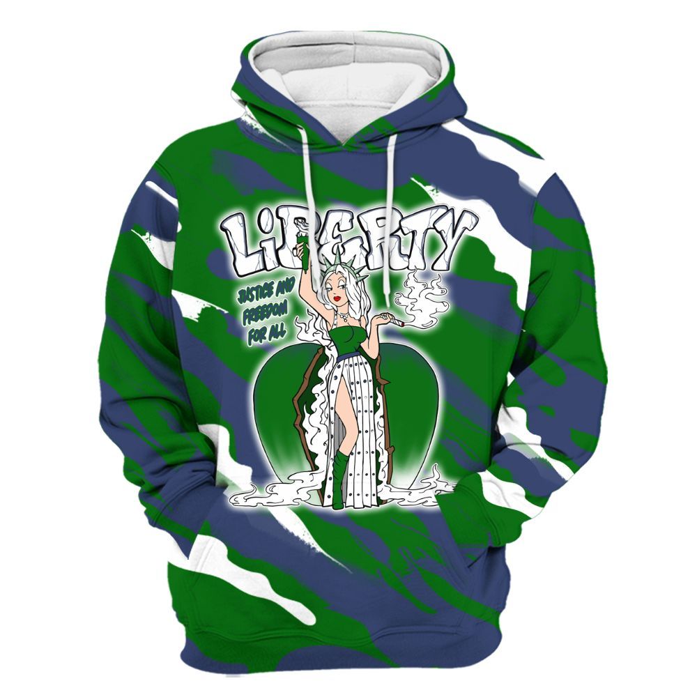 Hoodie To Match Midnight Navy 13s - Midwest Cartoon Colored All Over Print