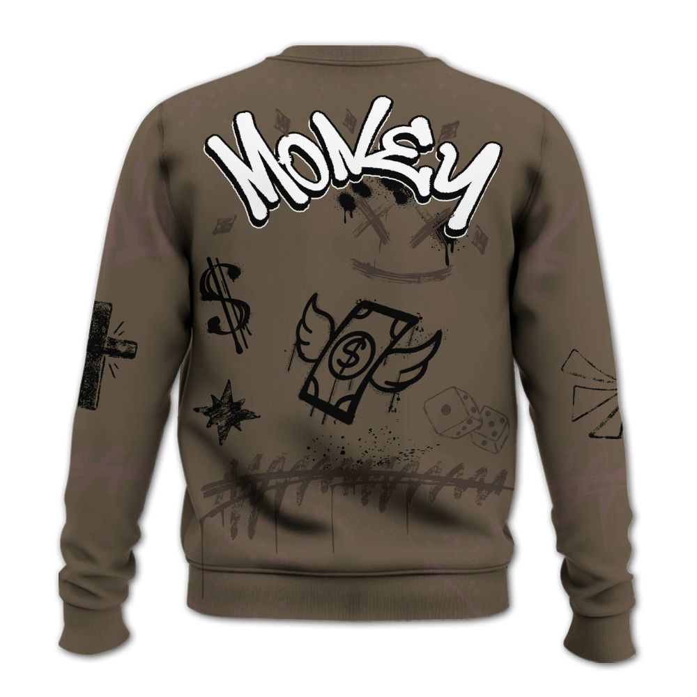 Sweatshirt To Match AMM Dark Mocha 4s - Everybody Paid In Full Crayon All Over Print