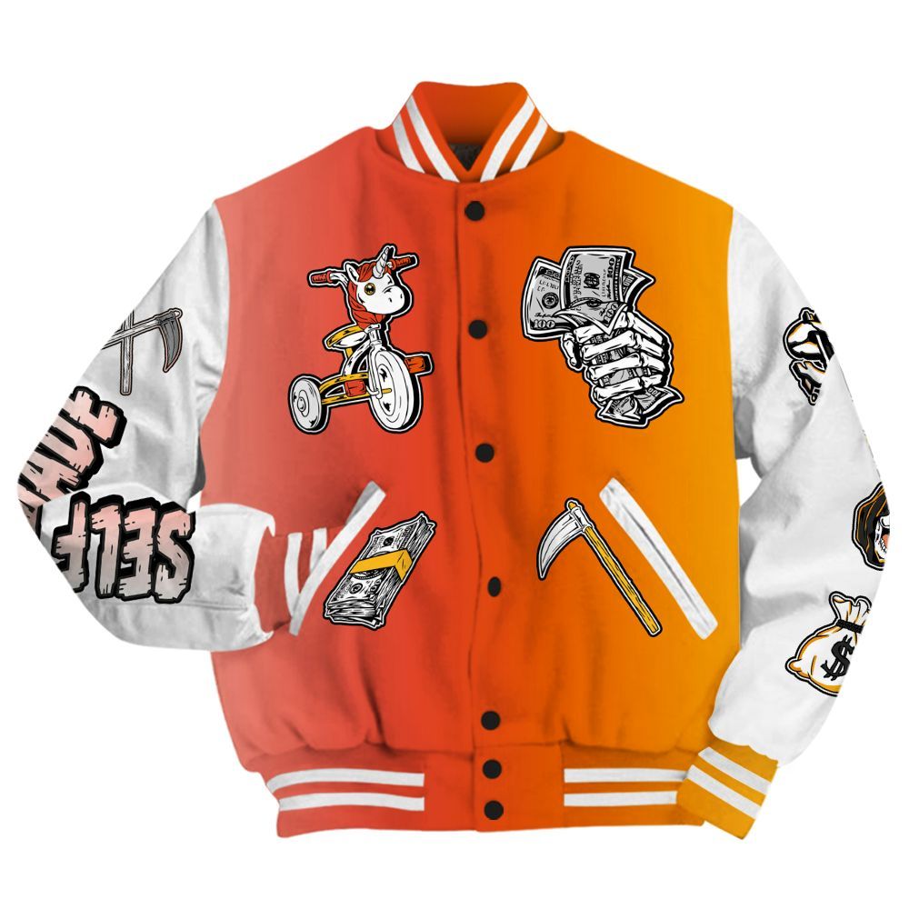 Varsity Jacket To Match Dunk High Candy Corn - Self Make Skeleton All Over Print