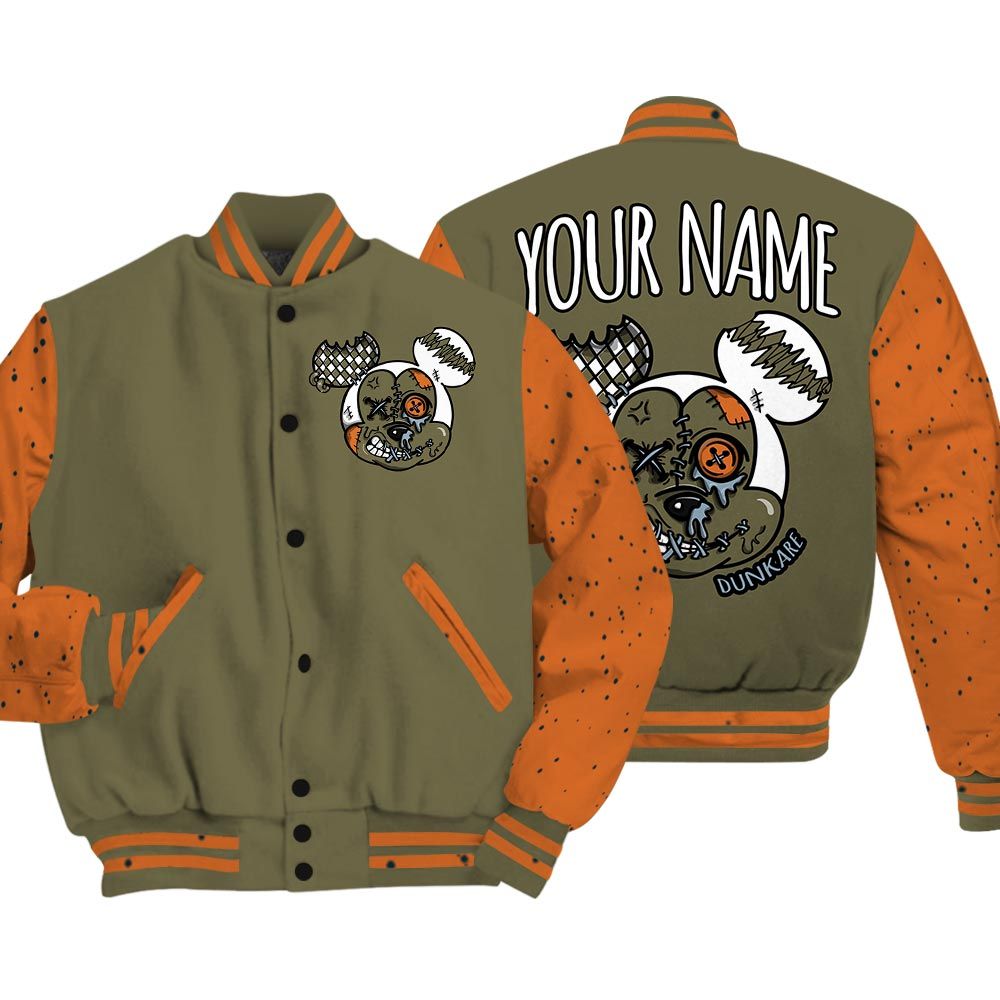 Varsity Jacket To Match Varsity Streetwear Custom Name Kream Drip, Olive 5s T-Shirt, Sneaker Olive 5s Baseball Varsity Jacket 1604 NCT