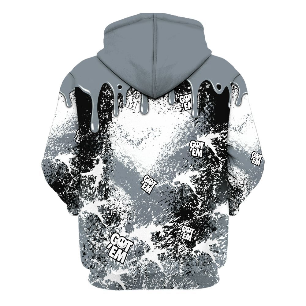 Hoodie To Match Wolf Grey 13s - Dripping 23 Drip All Over Print