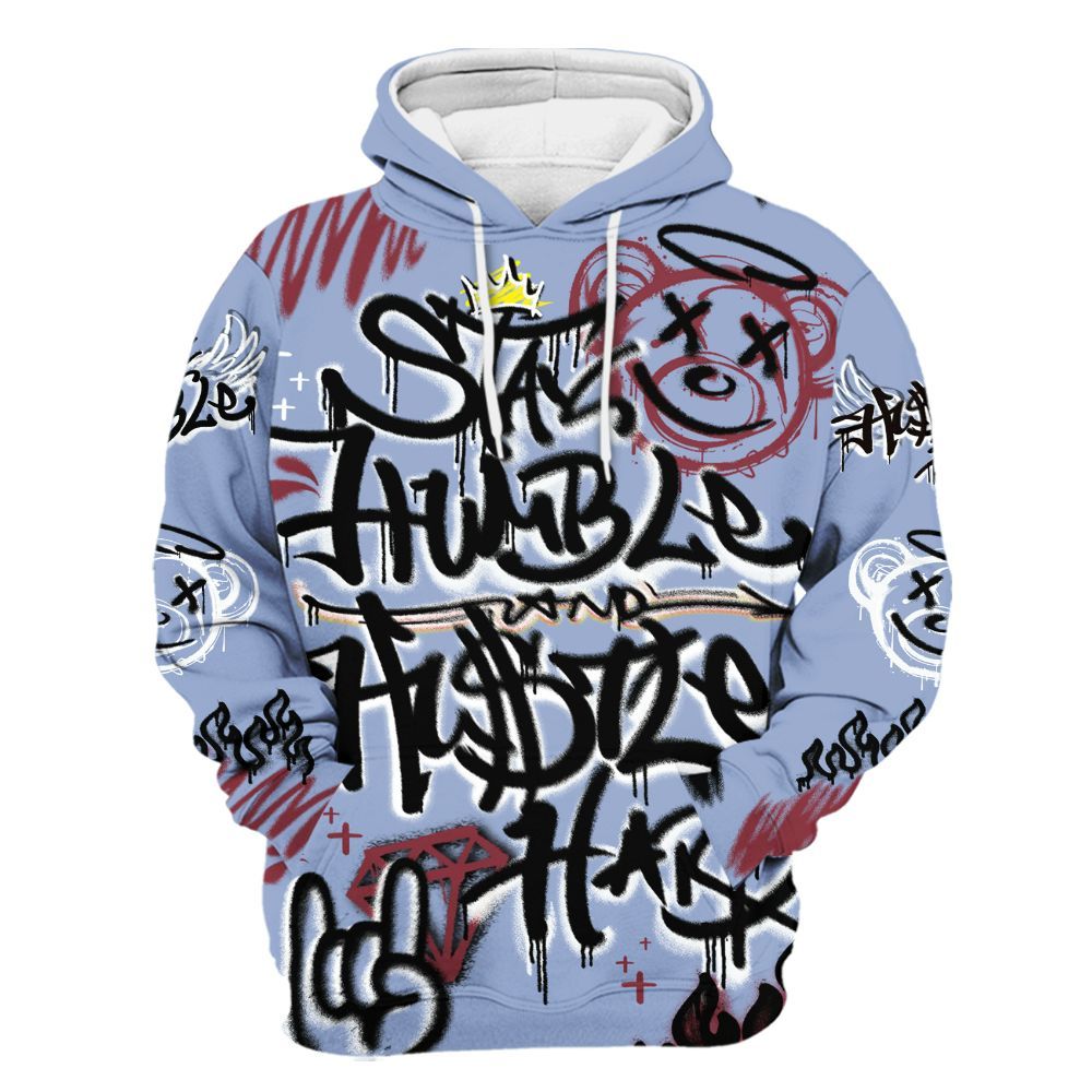 Hoodie To Match Black Metallic 5s - Humble Drip Streetwear Graffity All Over Print