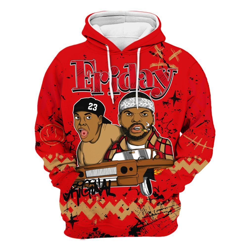 Hoodie To Match Kobe 5 Red Year Of The Mamba - Friday Sneaker Crayon All Over Print