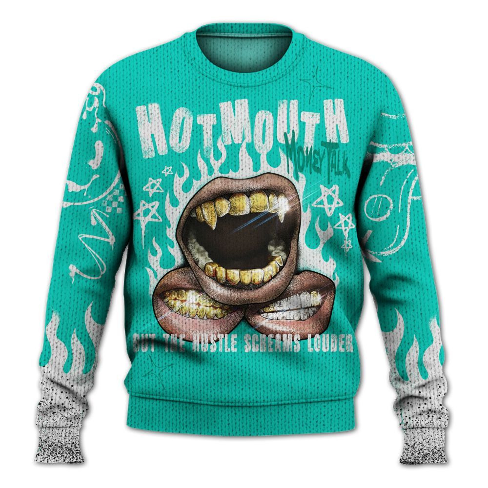 Knitted Sweater To Match Dunk Low Clear Jade - Mouth Burning Street Style