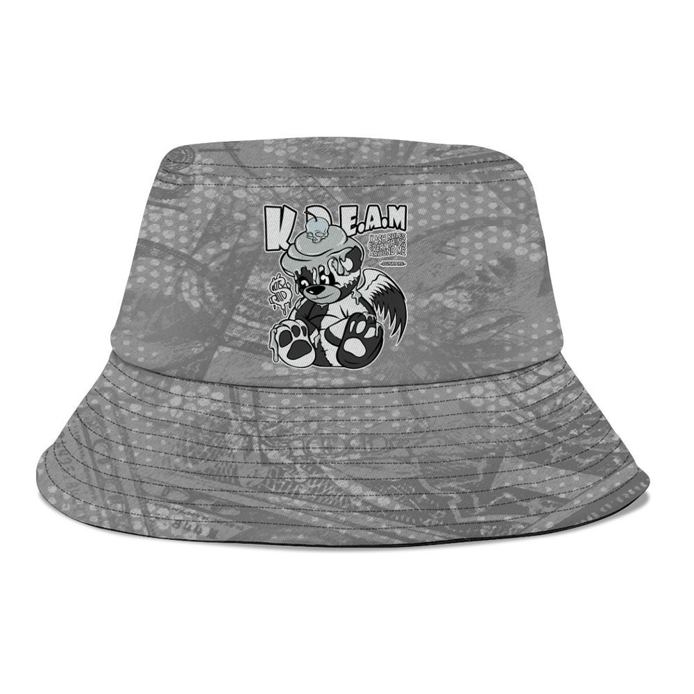 Bucket Hat To Match Black Wolf Grey 12s - Loot Bear Graphic