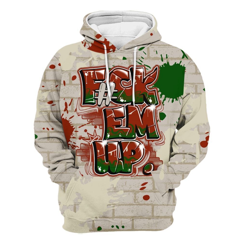 Hoodie To Match El Grito 5s - F#ck Em Graphic Brick Art All Over Print