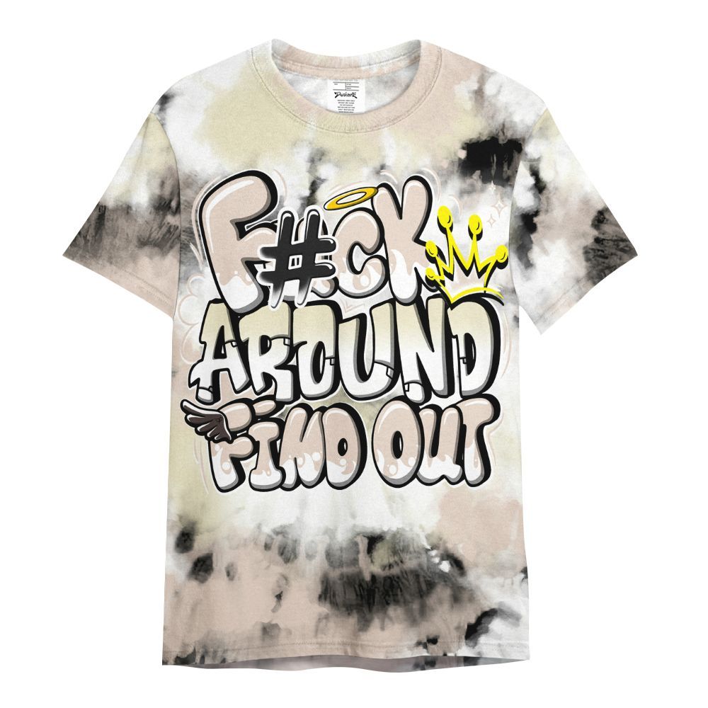 Shirt To Match A Ma Maniere X Fossil Stone 4s - Tie Dye FK Around Find Out All Over Print