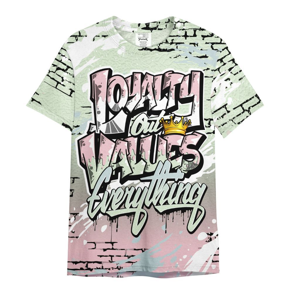 Shirt To Match Spring Is In The Air 3s - Values Of Loyalty Drip All Over Print