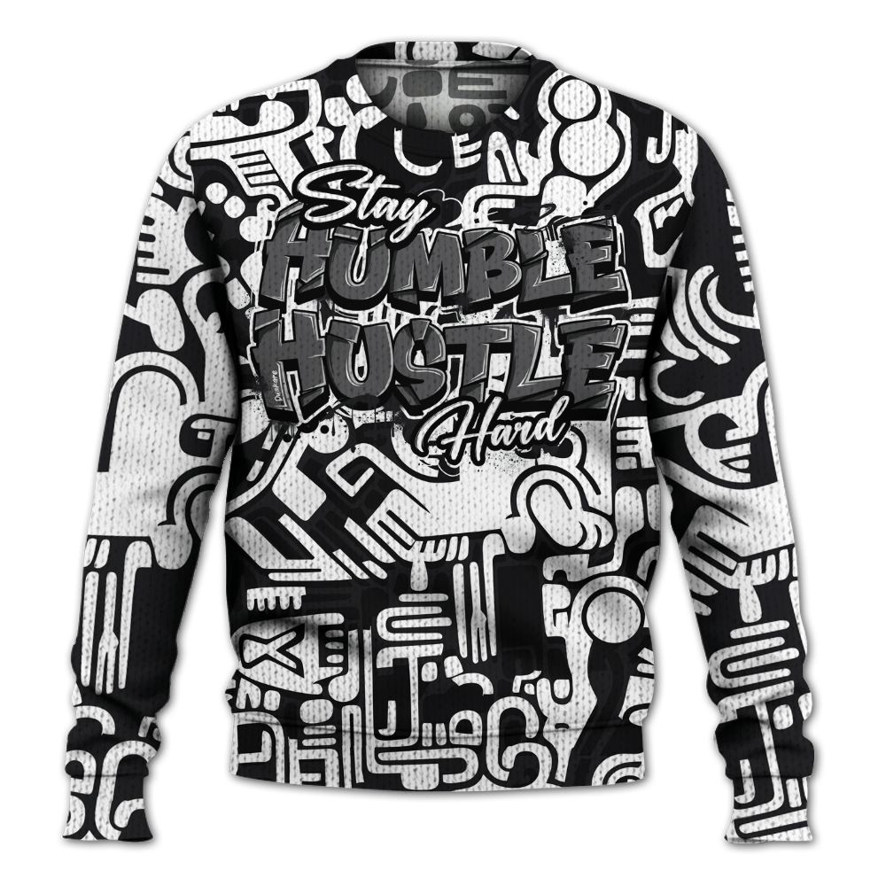 Knitted Sweater To Match White Thunder 4s - Humble Hustle Retro