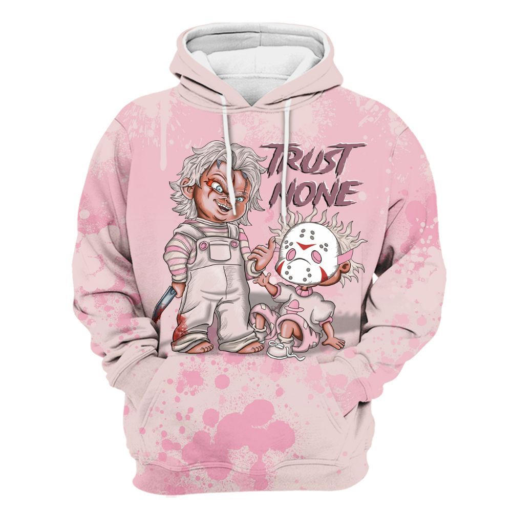 Hoodie To Match Dunk Low KD 17 Aunt Pearl - Trust No One Scary All Over Print