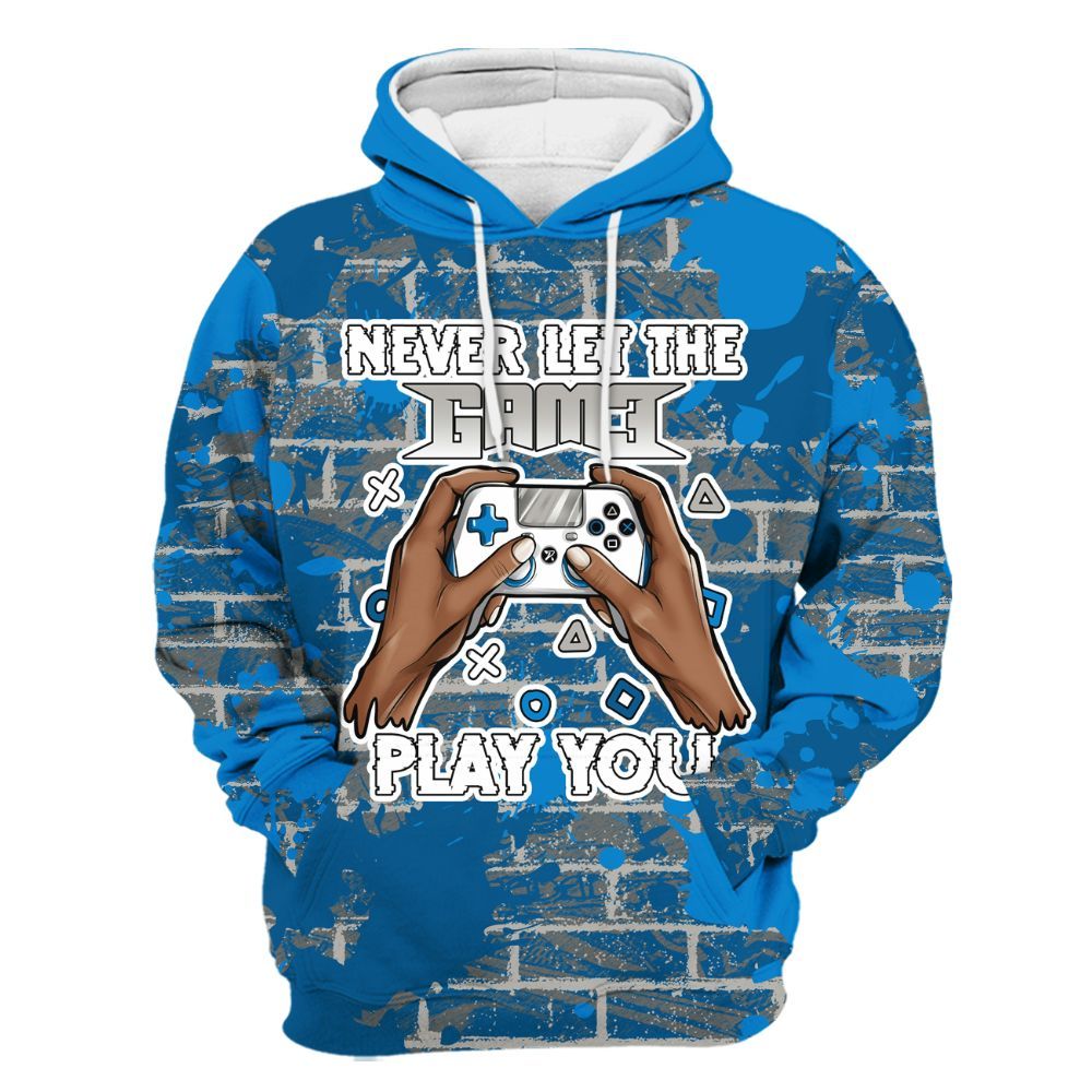 Hoodie To Match Industrial Blue 4s - PlayGame Human Brick All Over Print