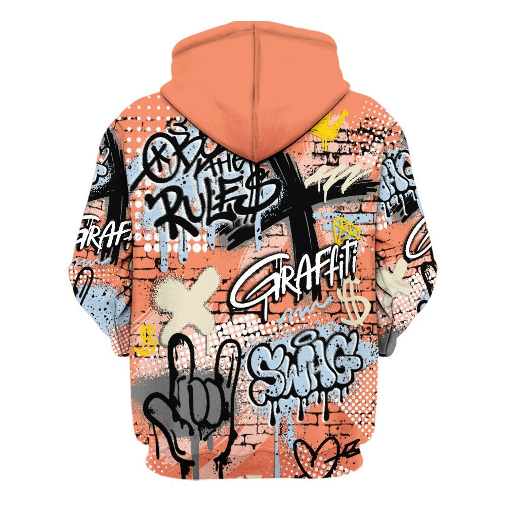 Hoodie To Match DJ Khaled Crimson Bliss 5s - True It Real Graffiti Streetwear All Over Print