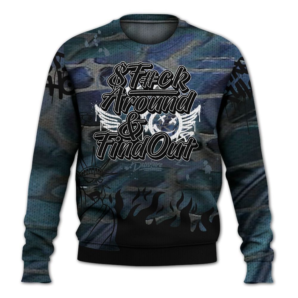 Knitted Sweater To Match Air Foamposite Kazuya Mishima - Graphic Fck Around Find Out