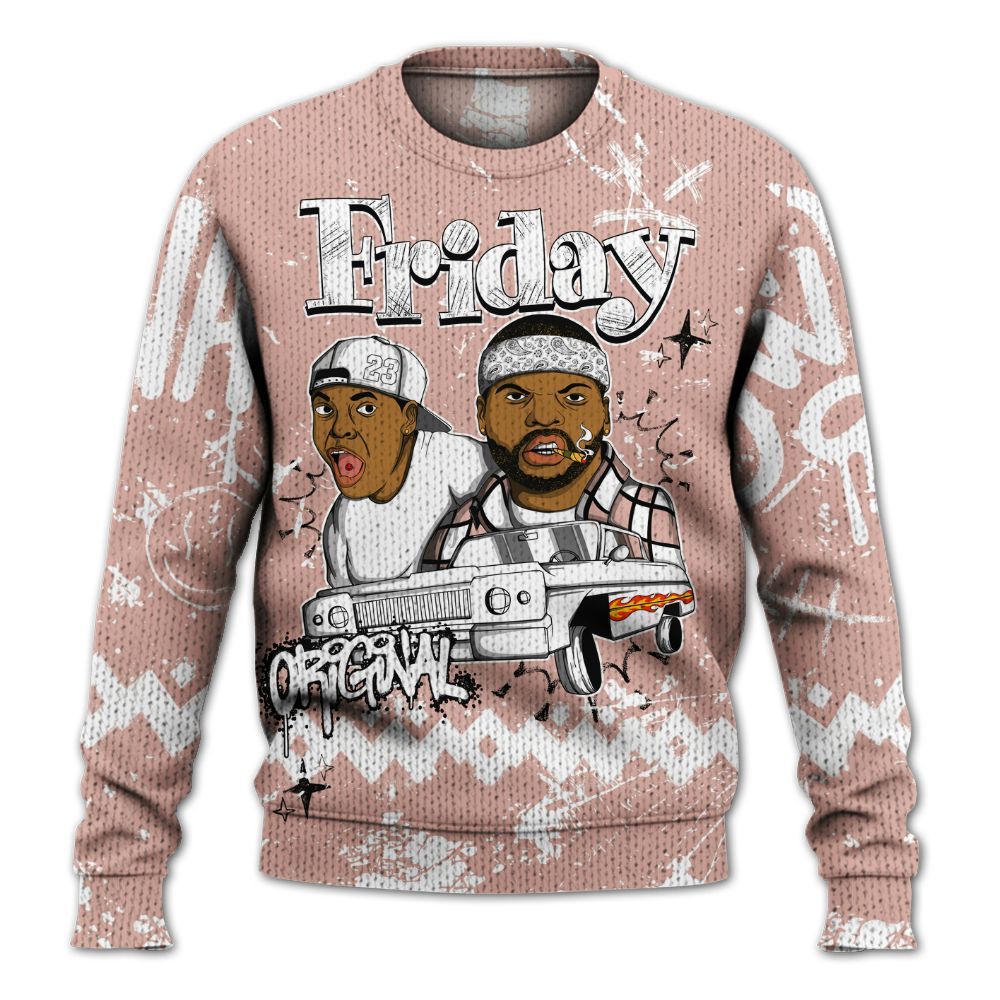 Knitted Sweater To Match Dunk Low Pink Velvet - Friday Sneaker Crayon