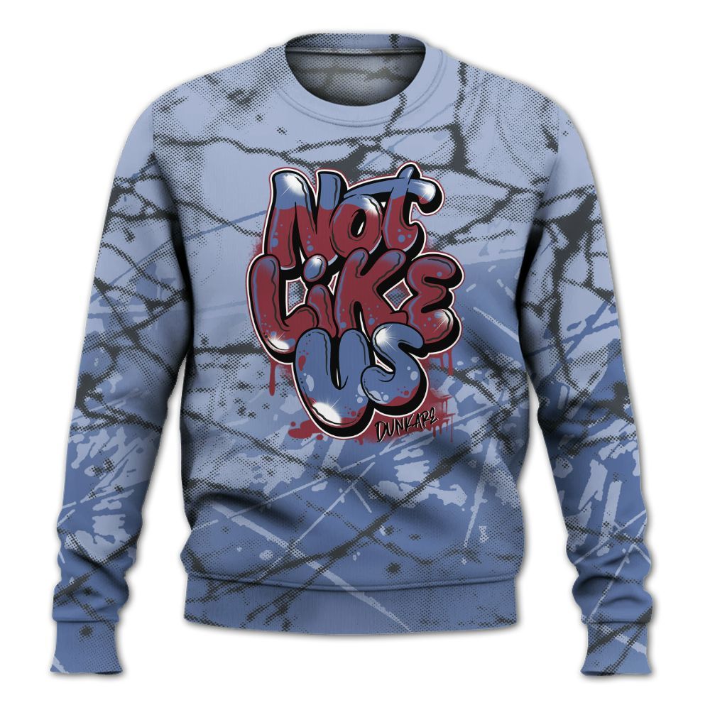 Sweatshirt To Match Black Metallic 5s - None Like Us Graphic All Over Print