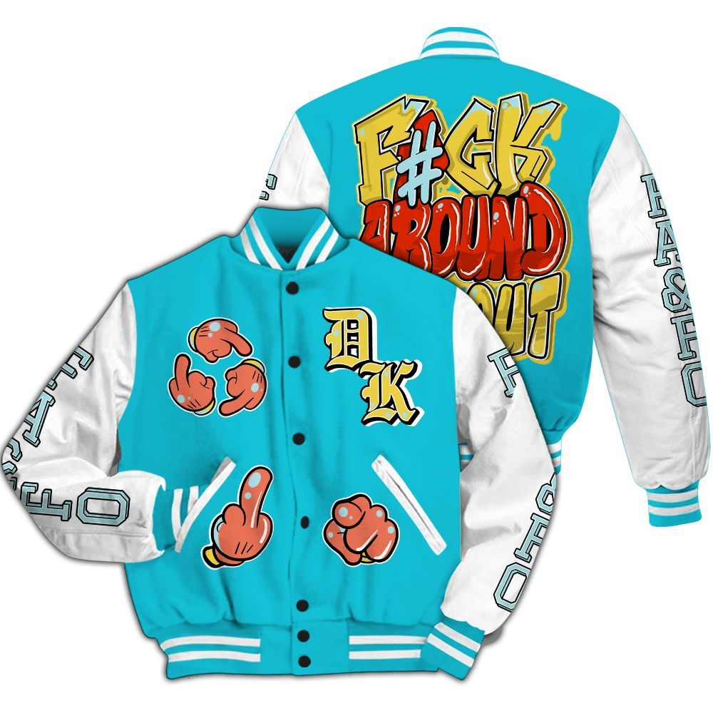 Varsity Jacket To Match Dunk Low KD 17 N7 - F Around Find Out Graphic All Over Print