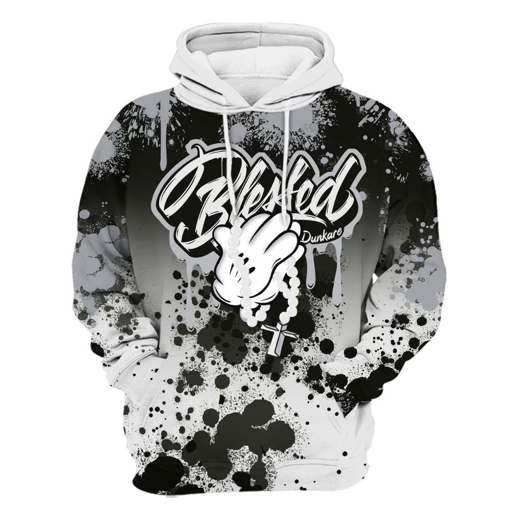 Hoodie To Match Baroque Brown 12s - God Blessed Ink Drip All Over Print