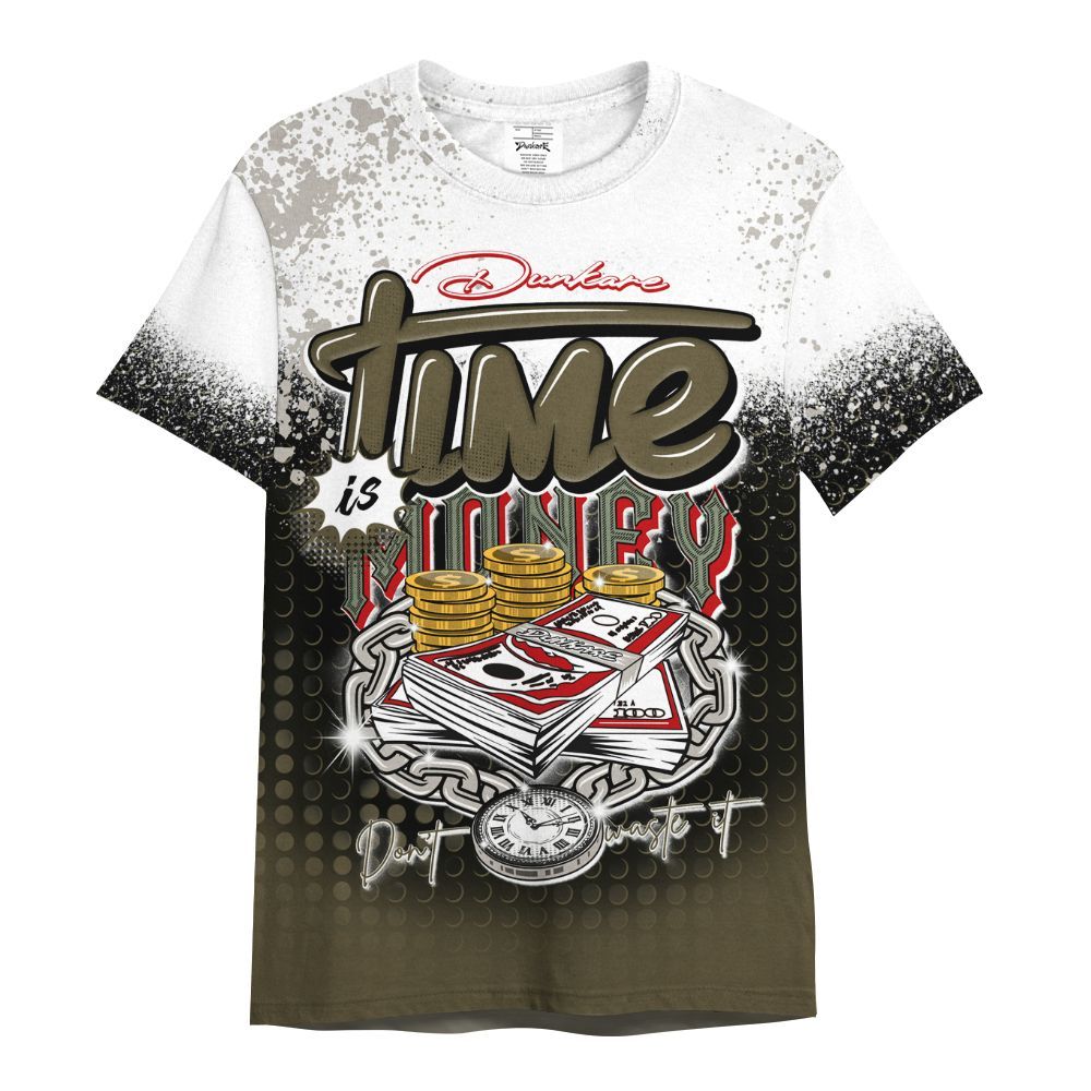 Shirt To Match Dunk Low Year Of The Snake - Halftone Time Is Money All Over Print