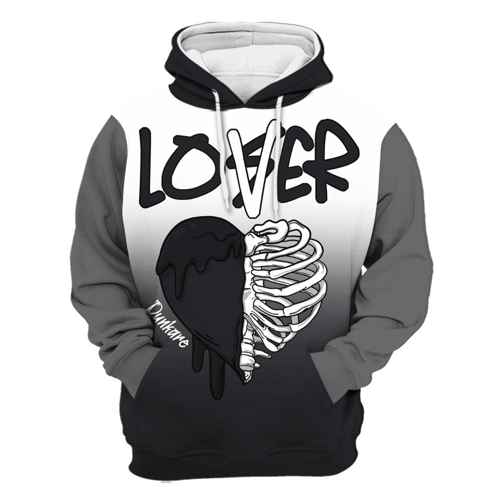 Hoodie To Match White Thunder 4s - Loser Lover Dripping All Over Print