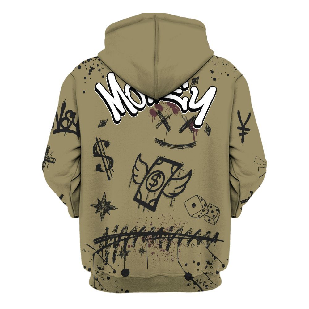 Hoodie To Match Black Olive 7s - Everybody Paid In Full Crayon All Over Print