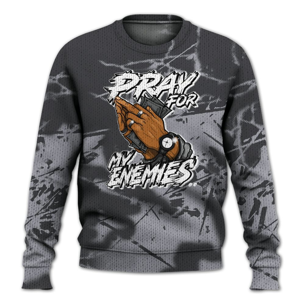 Knitted Sweater To Match Fear 4s - Prayed For Enemies Graphic