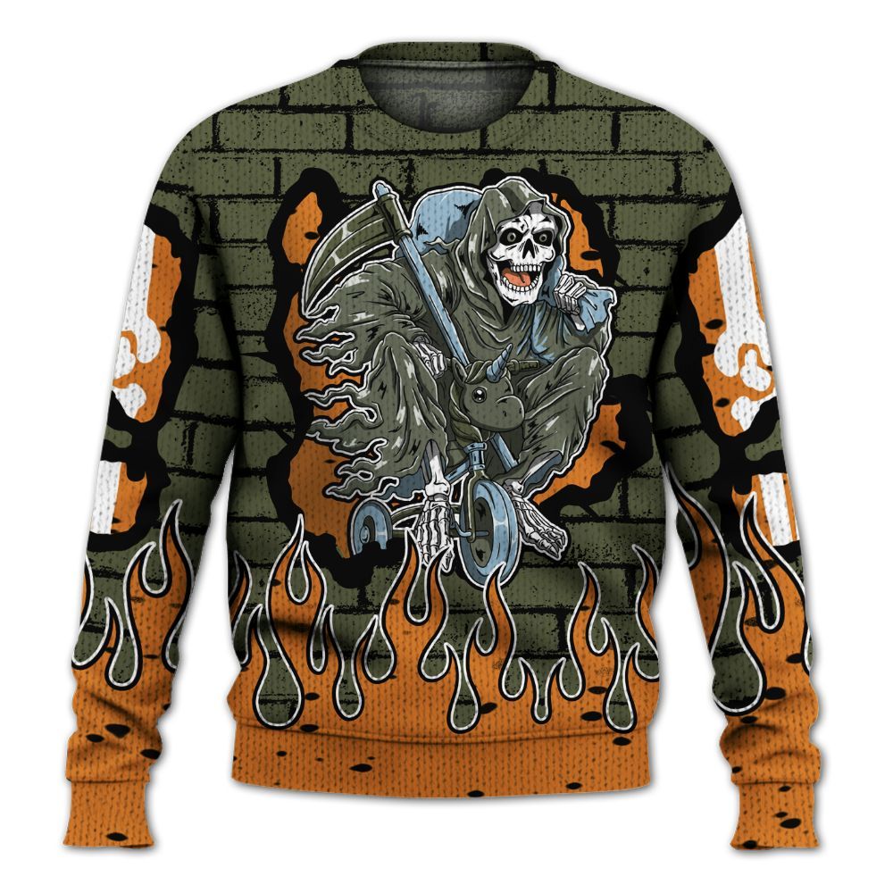 Knitted Sweater To Match Olive 5s - Self Make Skeleton Crashed