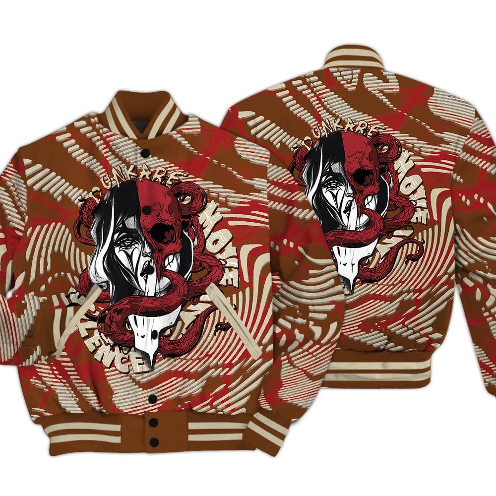 Varsity Jacket To Match Archaeo Brown 5s - Move In Silence Fume Varsity Jacket Unisex