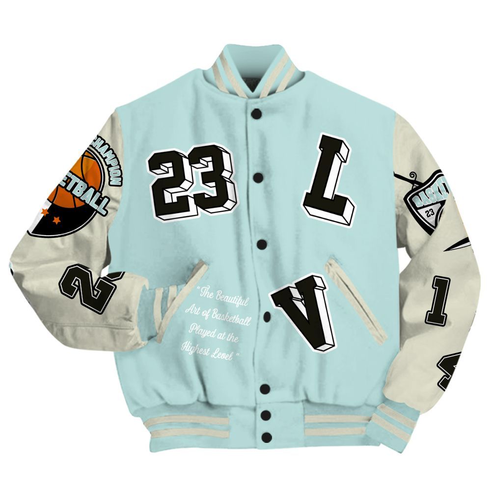 Varsity Jacket To Match Pure Platinum 4s - The GOAT Got Em Streetwear All Over Print