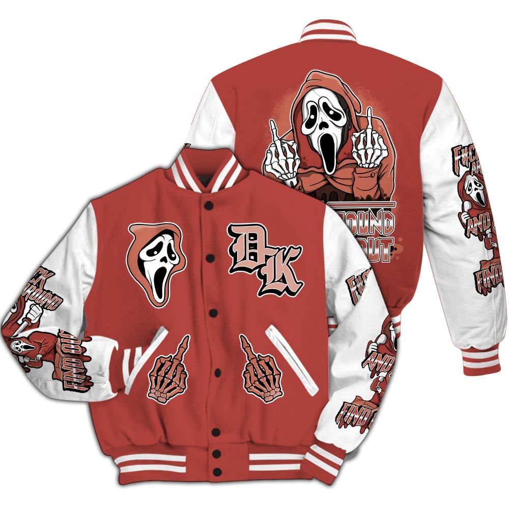 Varsity Jacket To Match Dune Red 13s - F#CK And Find Out Graphic All Over Print