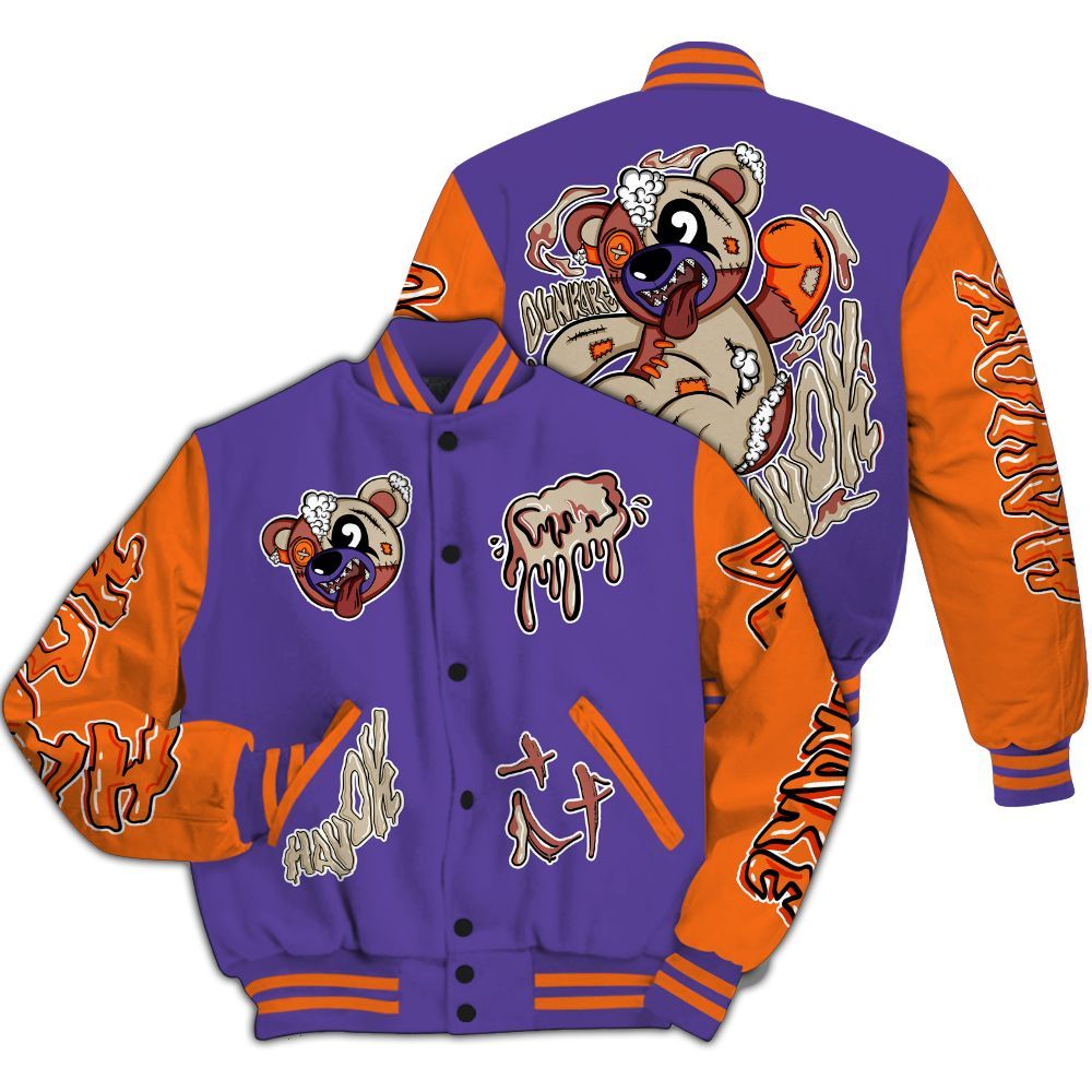 Varsity Jacket To Match Air Max Waffle SP Voltage Purple - Havok Bear All Over Print