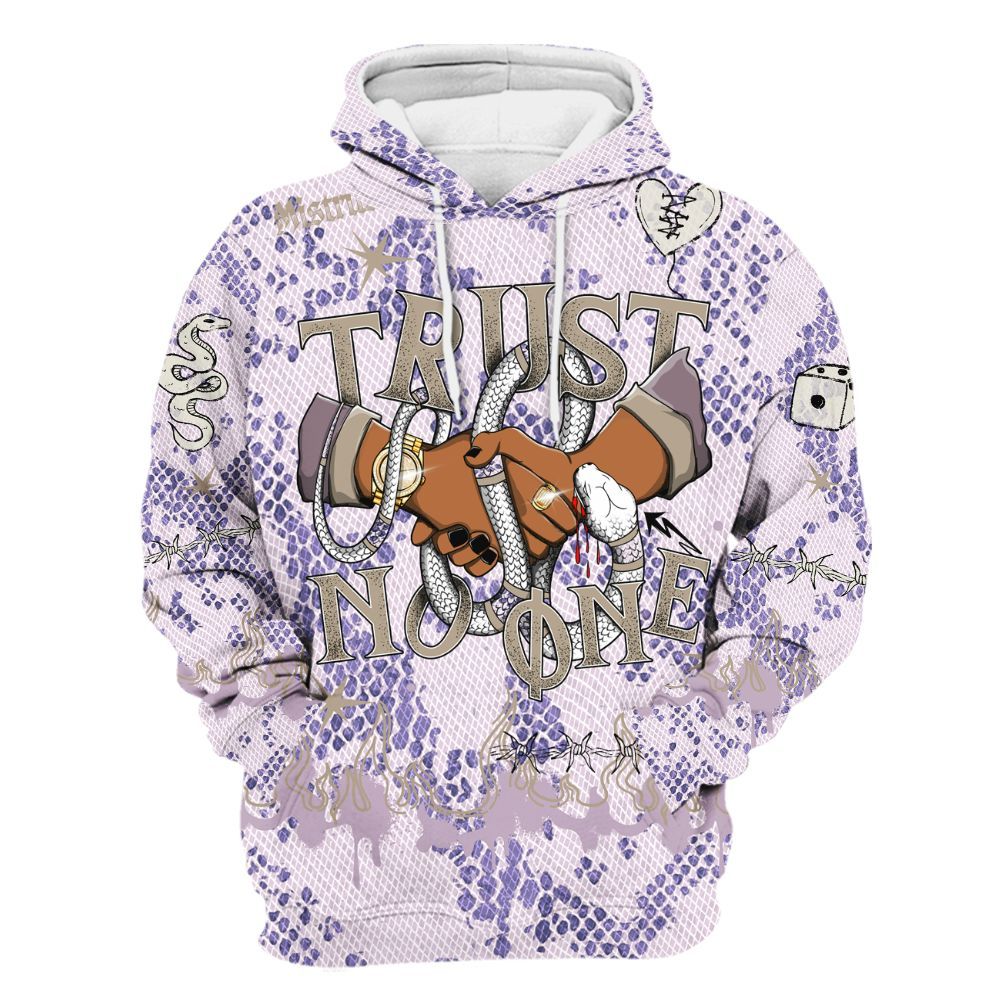 Hoodie To Match Air Force 1 Low Purple Snake - Trust No One Snake-Bite Doodle Crayon All Over Print