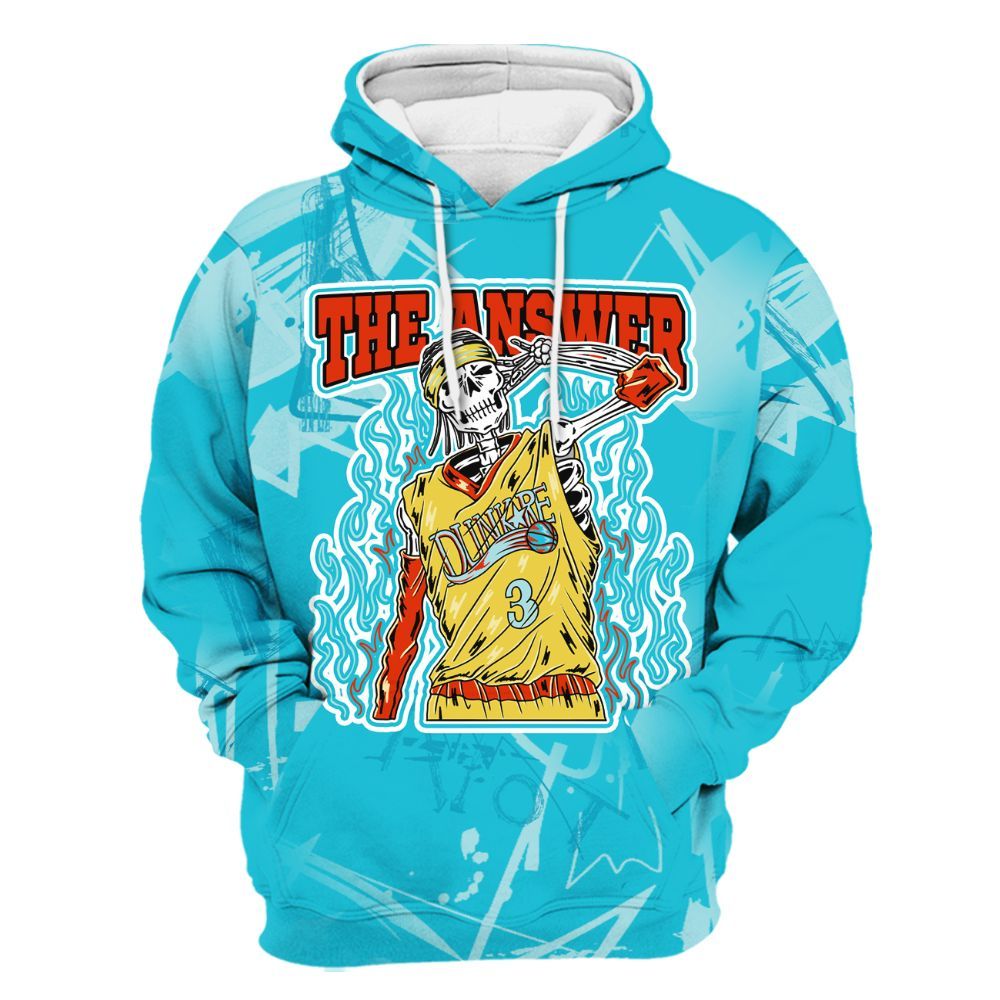 Hoodie To Match Dunk Low KD 17 N7 - Allen Answer Skeleton Messyz All Over Print