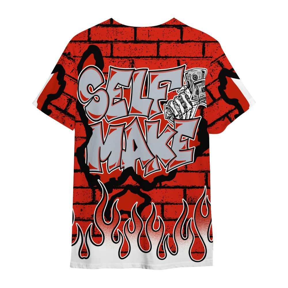 Shirt To Match Retro Cherry 11s - Self Make Skeleton Crashed All Over Print