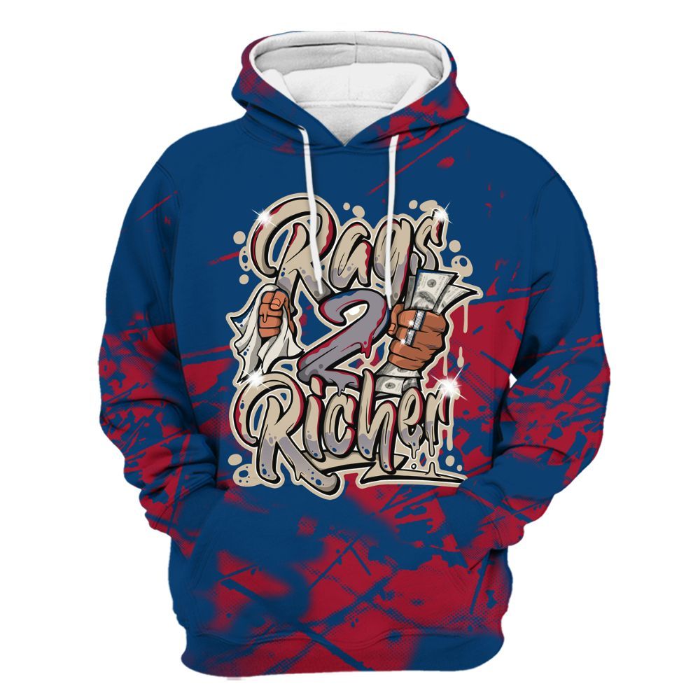 Hoodie To Match Rare Air 4s - Rag 2 Rich Graphic All Over Print