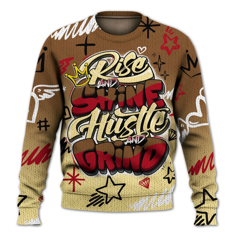 Knitted Sweater To Match Air Max 90 Escape - Rise Shine Hustle Grind